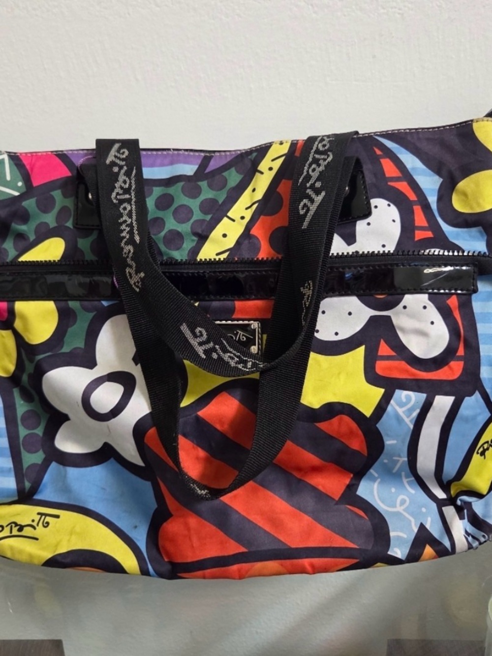 Britto —Colorful Pop-Art Tote Bag - Multicolor Medium